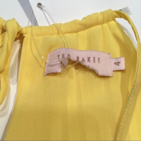 TED BAKER "LOHLOH" PLEATED RACER NECK SLEVELESS TOP 4 (LARGE) - Picture 5 of 13